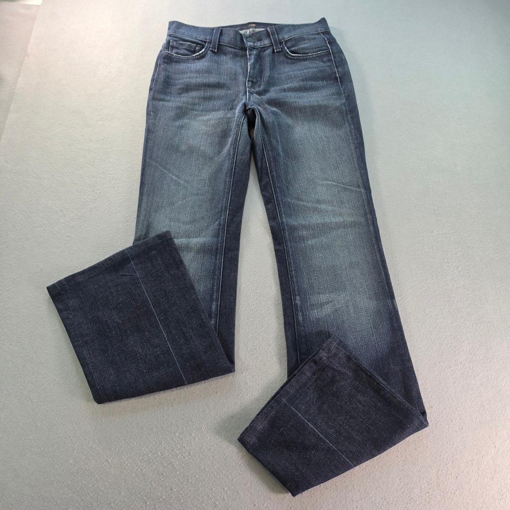 7 For All Mankind High Waist Bootcut Jeans Blue Dark Wash Sz 25 P3444479S